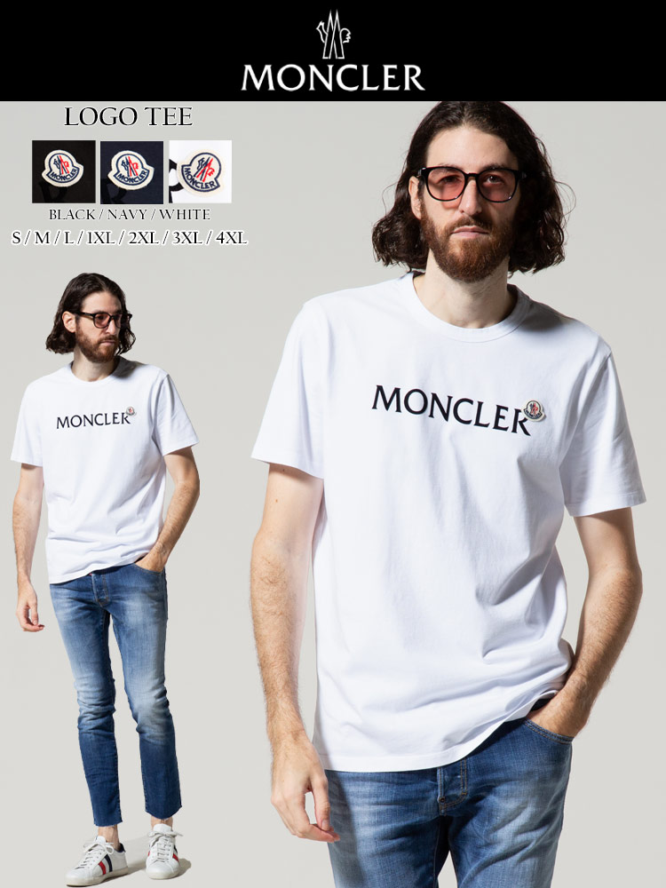 MONCLER モンクレール メンズ クルーネック Tシャツ 白 黒 紺