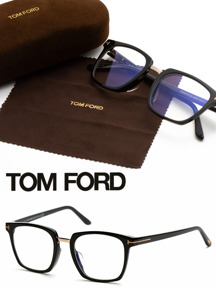 TOM FORD トムフォード メンズ ロゴ クリアレンズ フレーム メガネ