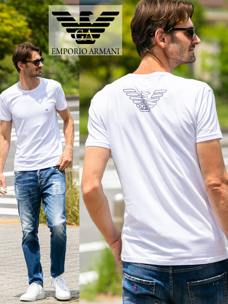 EMPORIO ARMANI エンポリオアルマーニ メンズ Tシャツ 半袖 ロゴ ...