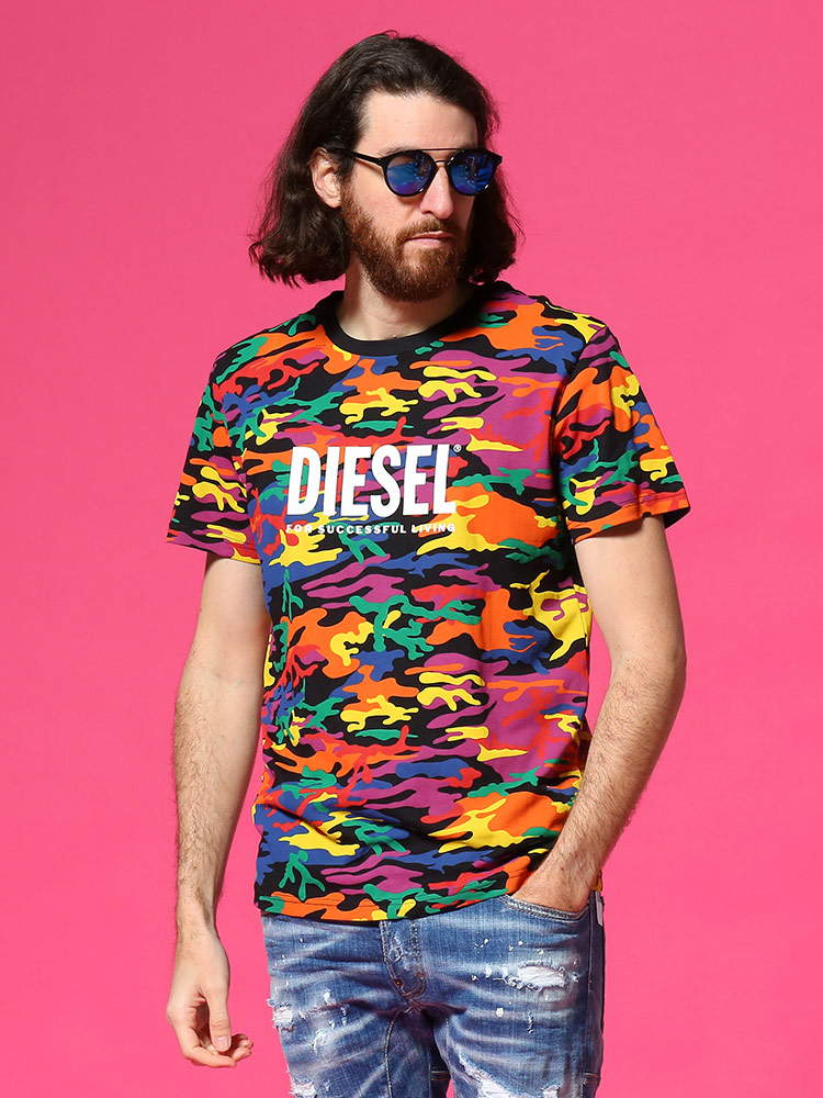 ディーゼル フェイスカラビナデザインTシャツ メンズ XL